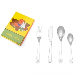 ZilverstadkinderbestekNijntjeenvriendjes4-delig