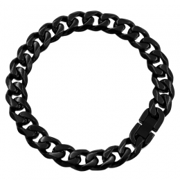 HerenarmbandEdelstaalLinkchainBlack10mm