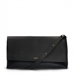 Zwartelerenschoudertasmetflap