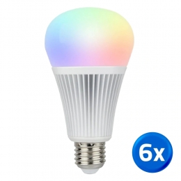 WifiledlampRGBW9we27fittingvoordeelsetvan6