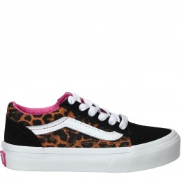 VansOldSkoolLeopardPopSneakersMeisjesZwart