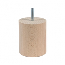 Meubelpootrond64cmenhoogte8cmvanmassiefhoutM8