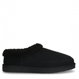 Zwartesudepantoffelsmetimitatiewol