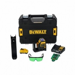DeWALTDCE0811D1G108VLi-IonAccuKruislijnlaser360GradenSet1x20AhAccuInKoffer-Groen-15m
