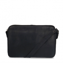 Zwartelerenschoudertas