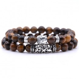 MemphisHerenKralenArmbandTijgeroogenBuddhaBruin