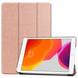 HoesjevooriPad102inch201920202021-Tri-FoldBookhoesCase-RosGoud