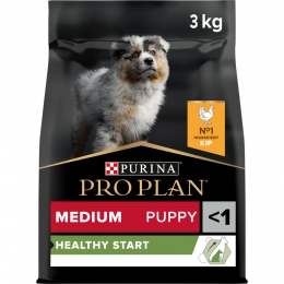 4xProPlanHondenvoerDroogPuppyMediumHealthyStartKip3kg