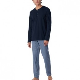 SchiesserLongFineInterlockCollarPyjamasActie