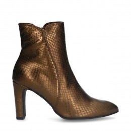 Bronskleurigelerenenkellaarsjesmetslangenprint