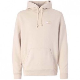 SweaterTommyJeansTonalLogoBadgeHoodieOatMarlHeather