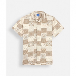 OverhemdLangeMouwOxbowLinnenbedruktoverhemdmetkortemouwenCHEERS