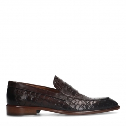 Bruinelerenloafersmetcrocoprint