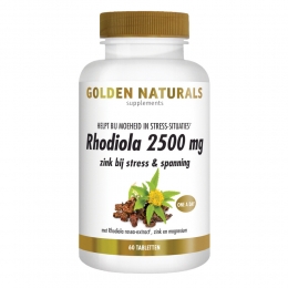2xGoldenNaturalsRhodiola2500mgVegan60tabletten