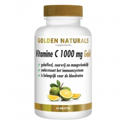 2xGoldenNaturalsVitamineCGold1000mgVegan60tabletten
