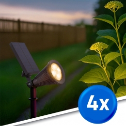 Solarspothighlightvoorwandmontageofgrondspieswarmwitvoordeelset4