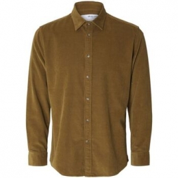 OverhemdLangeMouwSelected16090182SLHREGOWEN-CORDSHIRTLS-BUTTERNUT
