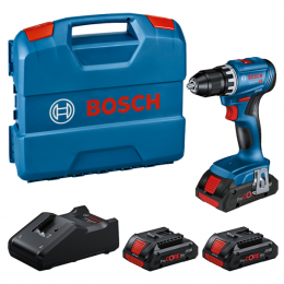 BoschGSR18V-4518VLi-ionAccuSchroefboormachineSet3x4AhAccuInL-Case-45Nm