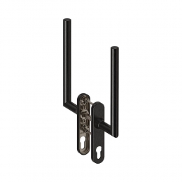 HardbrassHefschuifdeurgreepToledodubbelPC69-zwart