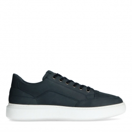 Donkerblauwenubucksneakers
