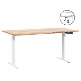 BureauHomeworxzitstahandmatigverstelbaar-mangohoutwit-75118x160x80cm-LeenBakker
