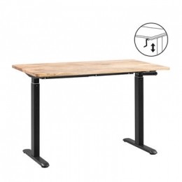 BureauHomeworxzitstahandmatigverstelbaar-mangohoutzwart-75118x120x70cm-LeenBakker
