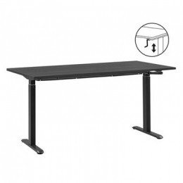 BureauHomeworxzitstahandmatigverstelbaar-zwartzwart-75118x160x80cm-LeenBakker
