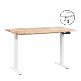 BureauHomeworxzitstahandmatigverstelbaar-mangohoutwit-75118x120x70cm-LeenBakker