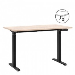 BureauHomeworxzitstahandmatigverstelbaar-eikenkleurzwart-75118x120x70cm-LeenBakker