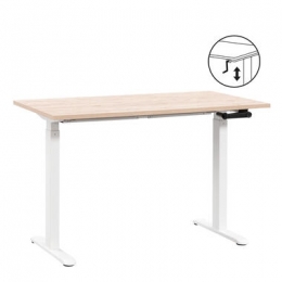 BureauHomeworxzitstahandmatigverstelbaar-eikenkleurwit-75118x120x70cm-LeenBakker