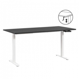 BureauHomeworxzitstahandmatigverstelbaar-zwartwit-75118x160x80cm-LeenBakker