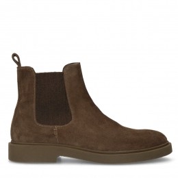 Donkerbruinesudechelseaboots