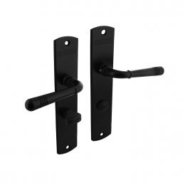IntersteelDeurkrukHelenaoplangschildmettoilet-badkamersluiting638mm-matzwart