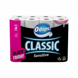 OoopsToiletpapierClassicSensitive3-laagsBlackFriday24stuks