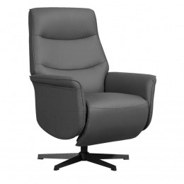 LeenBakker-RelaxfauteuilBoaz-elektrischverstelbaar-antraciet-Polyester-Grijs-49x50x111cm