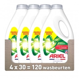 4xArielVloeibaarWasmiddelOriginal30Wasbeurten1350ml