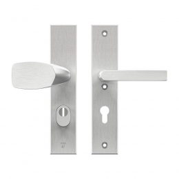 AXAAXAEdgePlusveiligheidsbeslagvoordeurrechthoekigWingknopBlok-krukPC72metkerntrekbeveiligingSKG3-aluminium