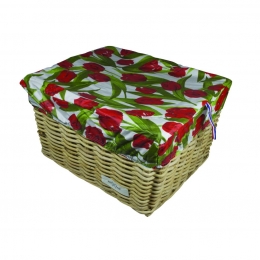 FietskratHoesKratcoverLargeTulipsRed