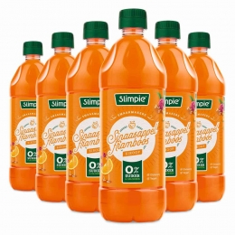 6xSlimpieSiroopSinaasappelFramboos650ml