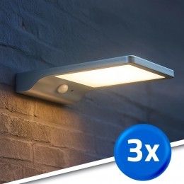 Solarwandlampslimmet36ledsenbewegingsmelderzilvervoordeelset