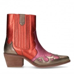 Rodemetalliclerencowboylaarzen