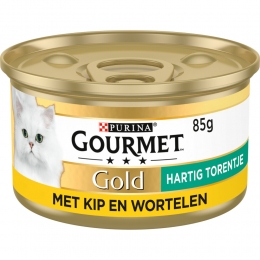 GourmetGoldKattenvoerNatHartigTorentjeKip-Wortel85gr