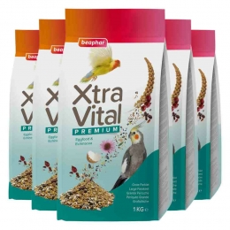 5xBeapharXtraVitalGroteParkiet1kg