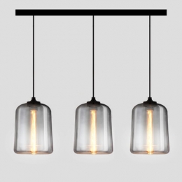 SmokeGlazenHanglamp3Houders25cm