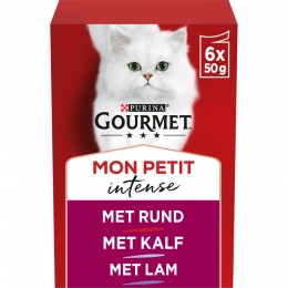 8xGourmetMonPetitKattenvoerNatVlees6x50gr
