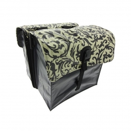 DubbeleFietstasSmallDecorationblackwhite