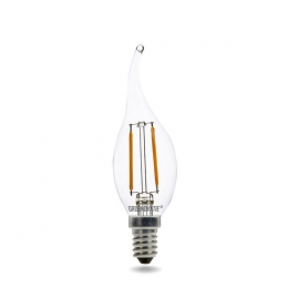E14LEDFilamentKaarslampTip2WWarmWitDimbaar