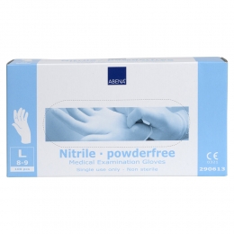 AbenaNitril-HandschoenenpoedervrijMaatLblauw100st