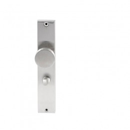 HardbrassKnopkrukPianooprechthoekiglangschildWC638mm-RVS