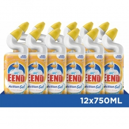 12xWCEendToiletreinigerActionGelCitrusSplash750ml